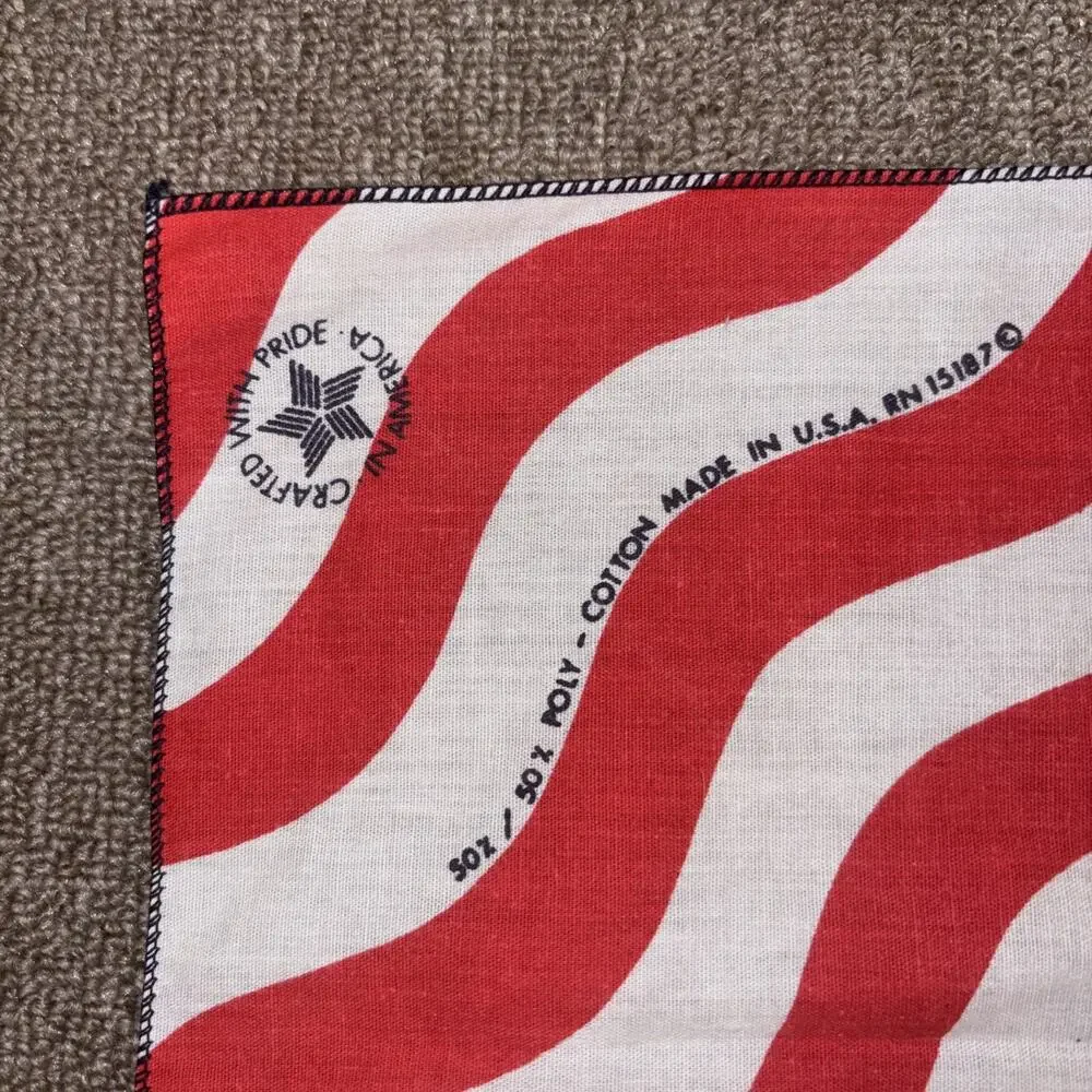 Harley Davidson Vintage Bandana American Flag Made In USA
